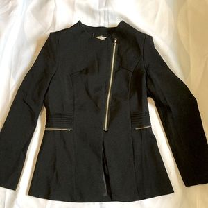 NWT Black Blazer with Gold Zippers Size Medium